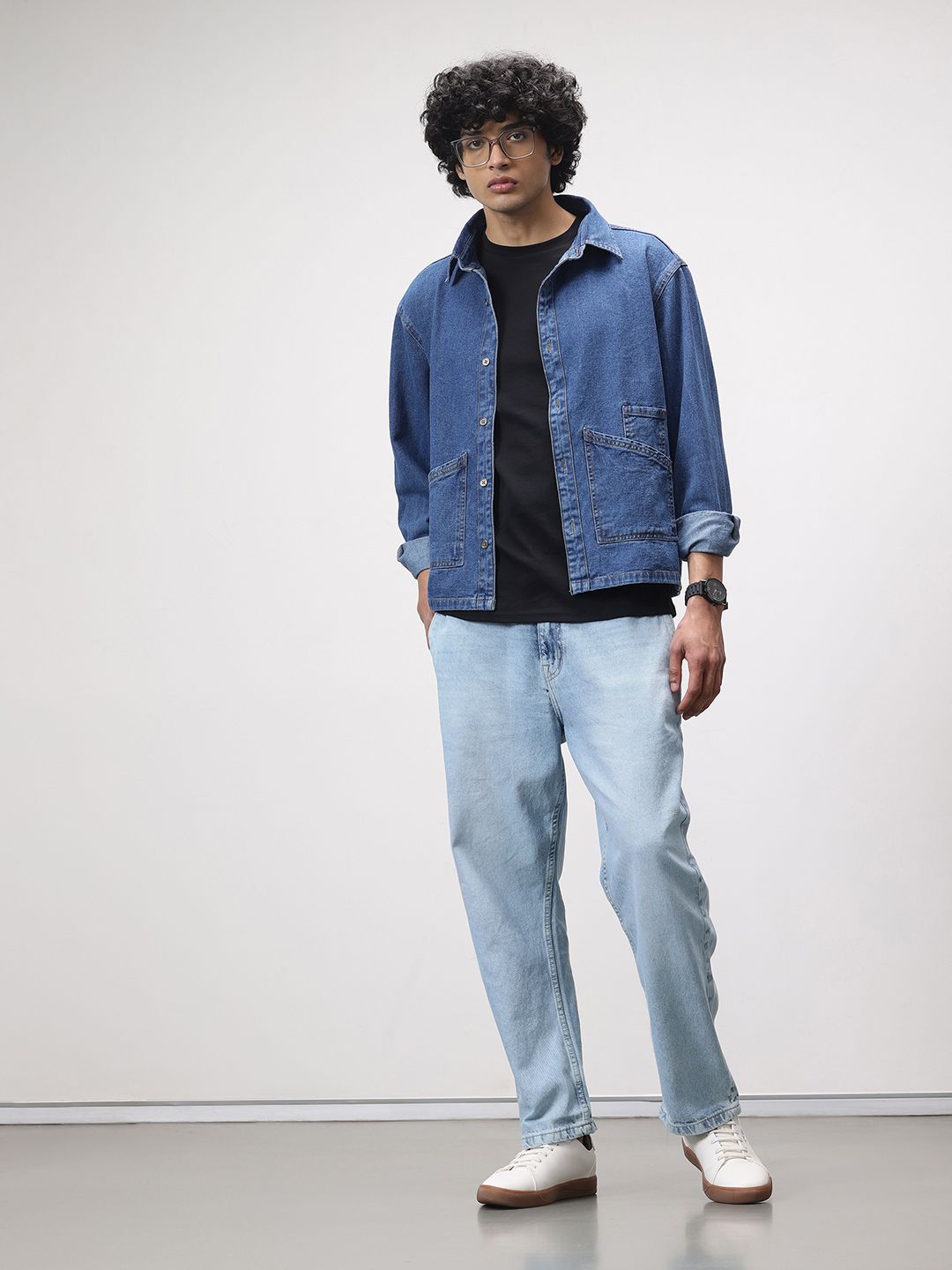 ether Men Light Fade Baggy Jeans