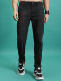 HIGHLANDER Men Tapered Fit Mid-Rise Clean Look Light Fade Stretchable Jeans