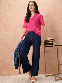 all about you V-Neck Regular Fit T-shirt