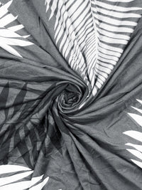 Story@home Grey & White Printed 4 Seater Stretchable Sofa Cover With Arms