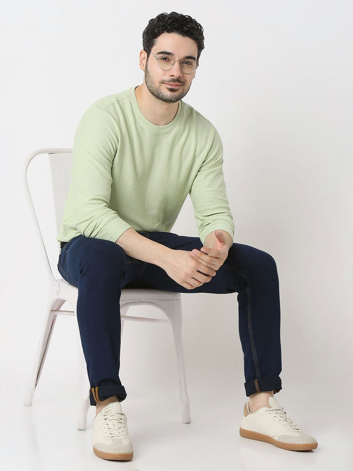 SPYKAR Men Solid Round Neck Cotton T-shirt