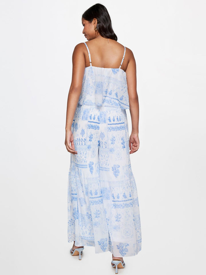 AND Printed Shoulder Straps Basic Jumpsuit