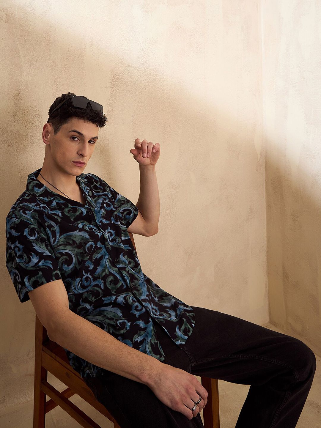 DENNISON Abstract Printed Oversized Casual Shirt