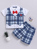 Moms Love Infant Boys Checked Pure Cotton Clothing Set