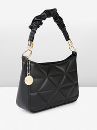 DressBerry Geometric Structured Handheld Bag with Quilted