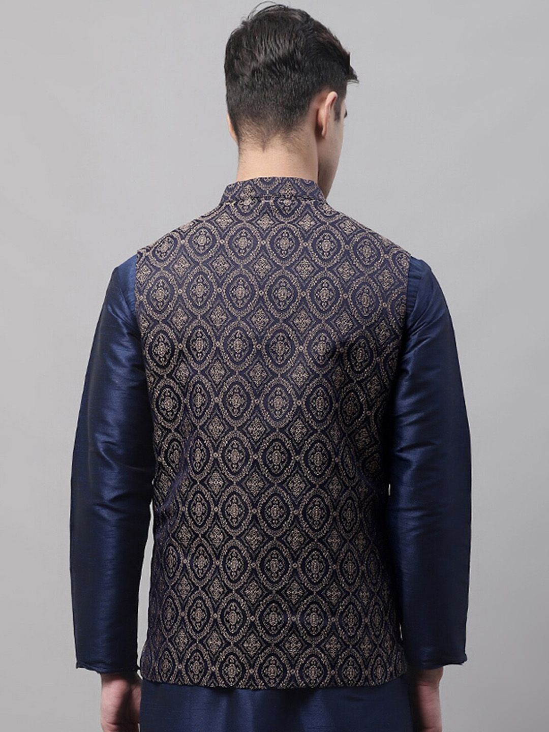 Jompers Men Woven Design Nehru Jacket