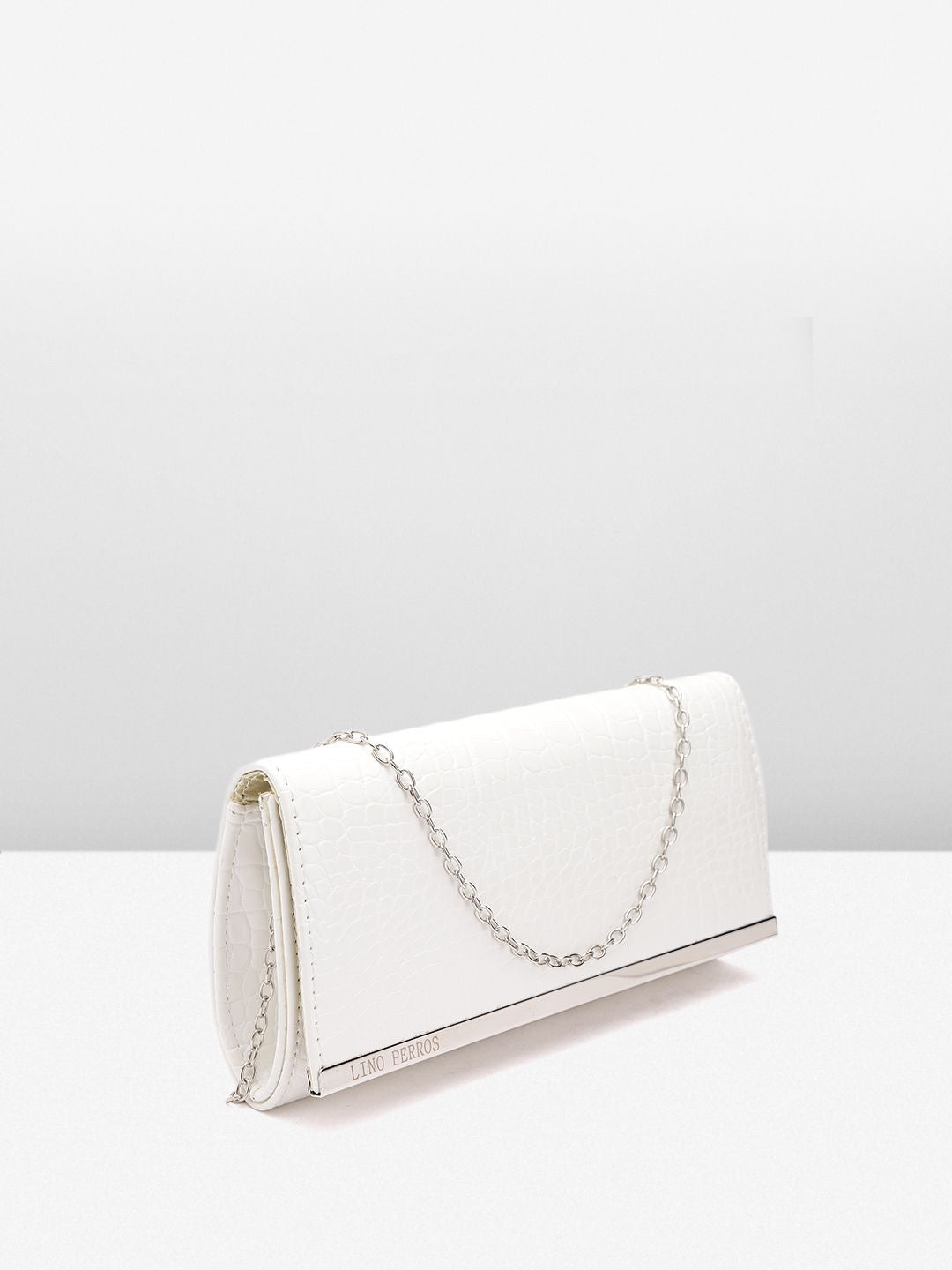 Lino Perros Croc Textured Structured Sling Bag