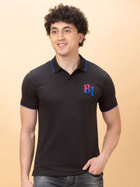 Being Human Men Polo Collar Applique T-shirt