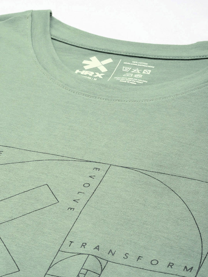 HRX by Hrithik Roshan Printed Pure Cotton Yoga T-shirt