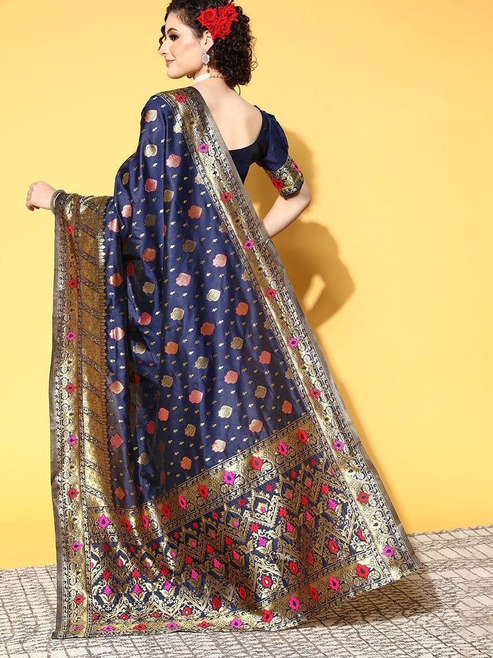 Saree mall Ethnic Motifs Saree With Woven Design Border