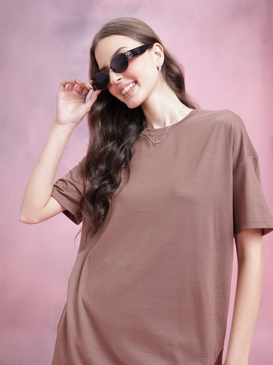 DressBerry Drop-Shoulder Oversized T-shirt