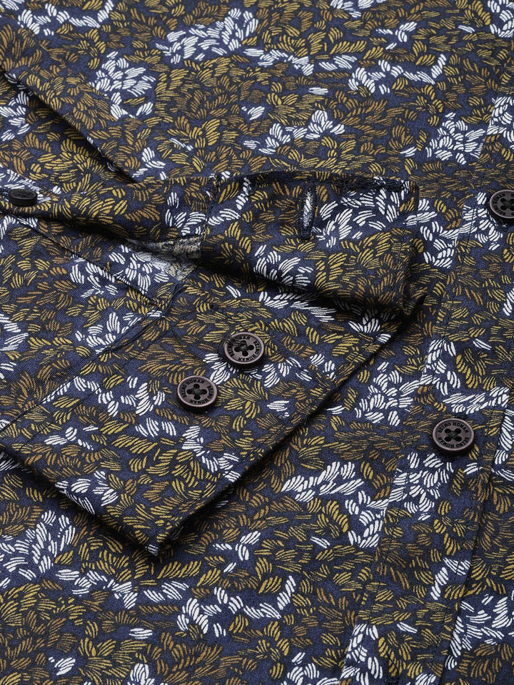Being Human Pure Cotton Slim Fit Floral Opaque Printed Casual Shirt
