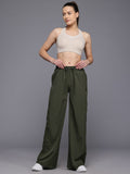 HRX by Hrithik Roshan Women Mid-Rise Regular Fit Lifestyle Flared Track Pants