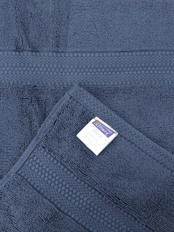 BOMBAY DYEING Super Ultrx Blue Pure Cotton 650 GSM Bath Towel