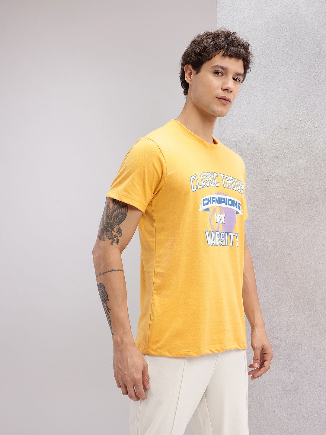 HRX by Hrithik Roshan Varsity Print Lifestyle T-shirt