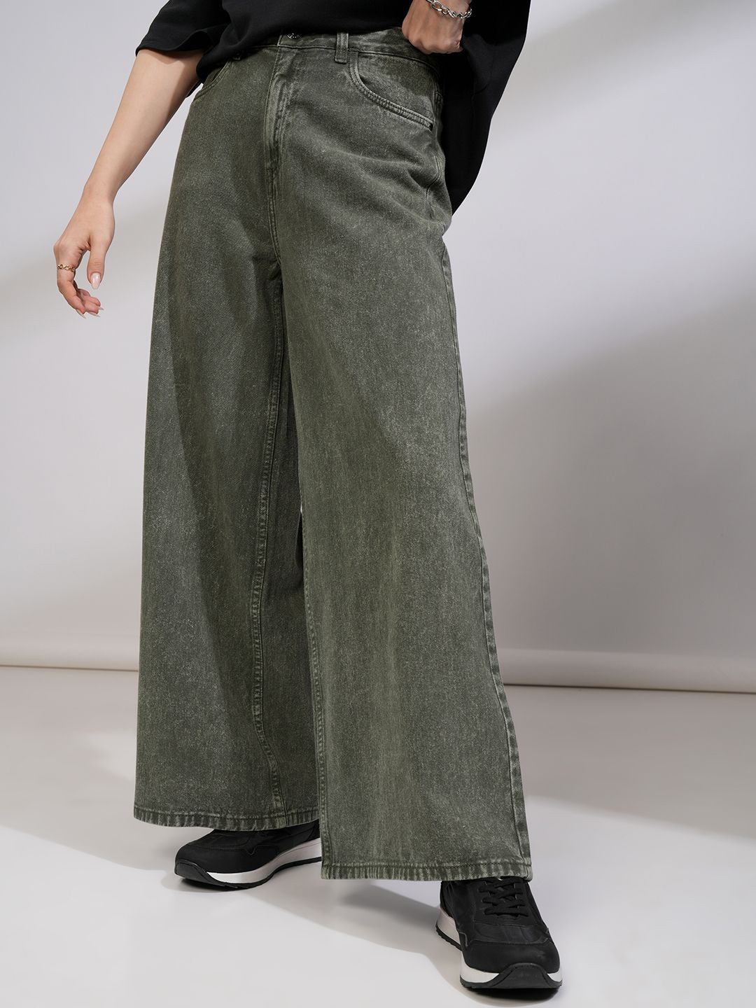 Tokyo Talkies Women High Waist Fla Jeans