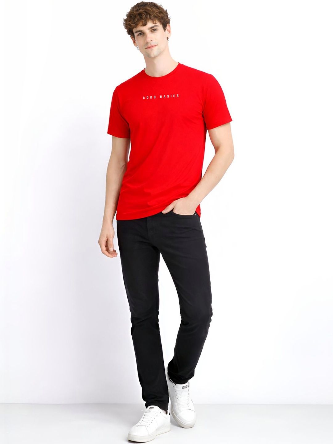 ADRO Men Typography Printed T-shirt