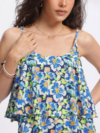DressBerry Blooming Floral Print Strappy A-Line Dress