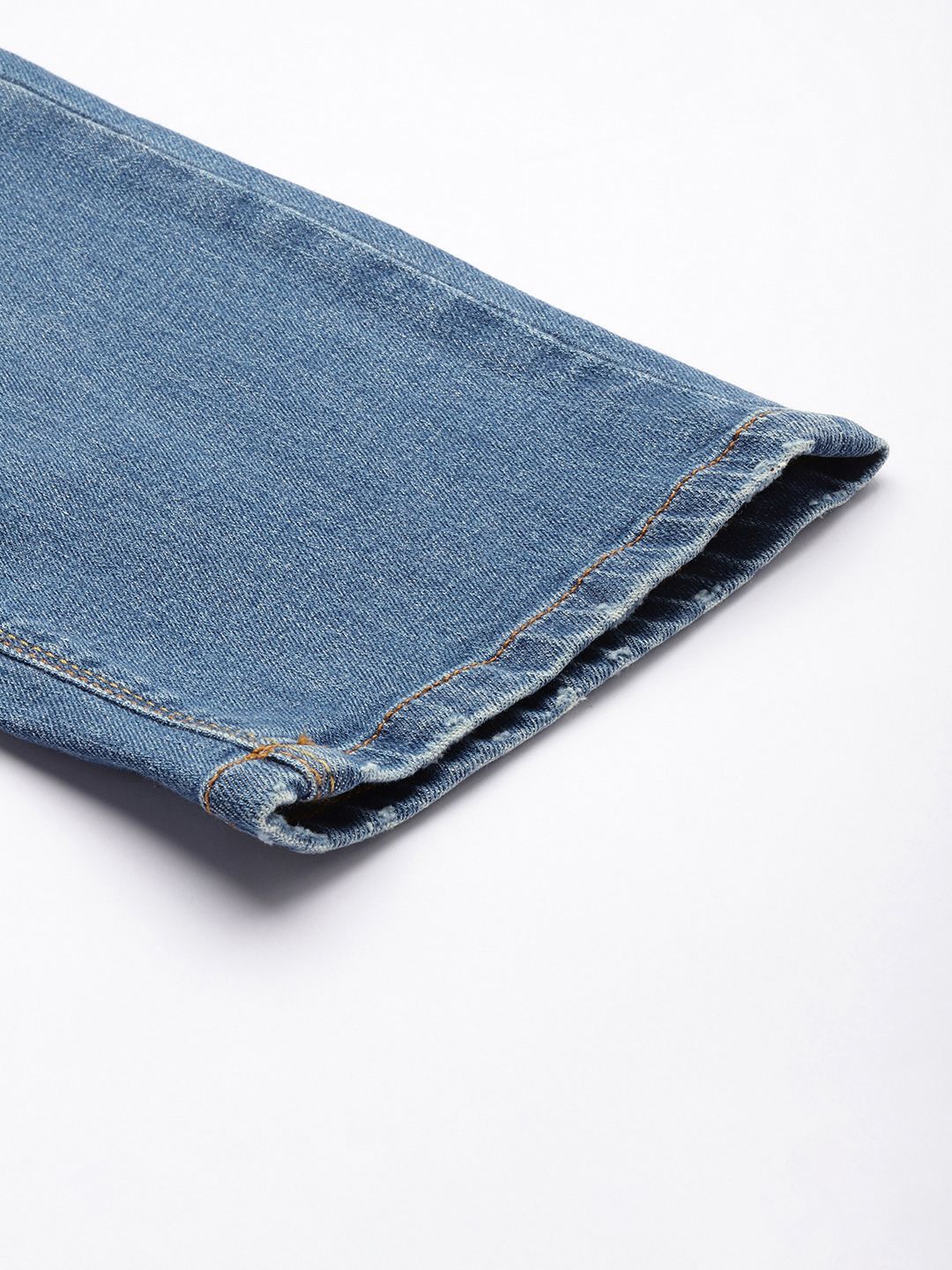 Mr Bowerbird Men Straight Fit Mildly Distressed Light Fade Mid-Rise Stretchable Jeans