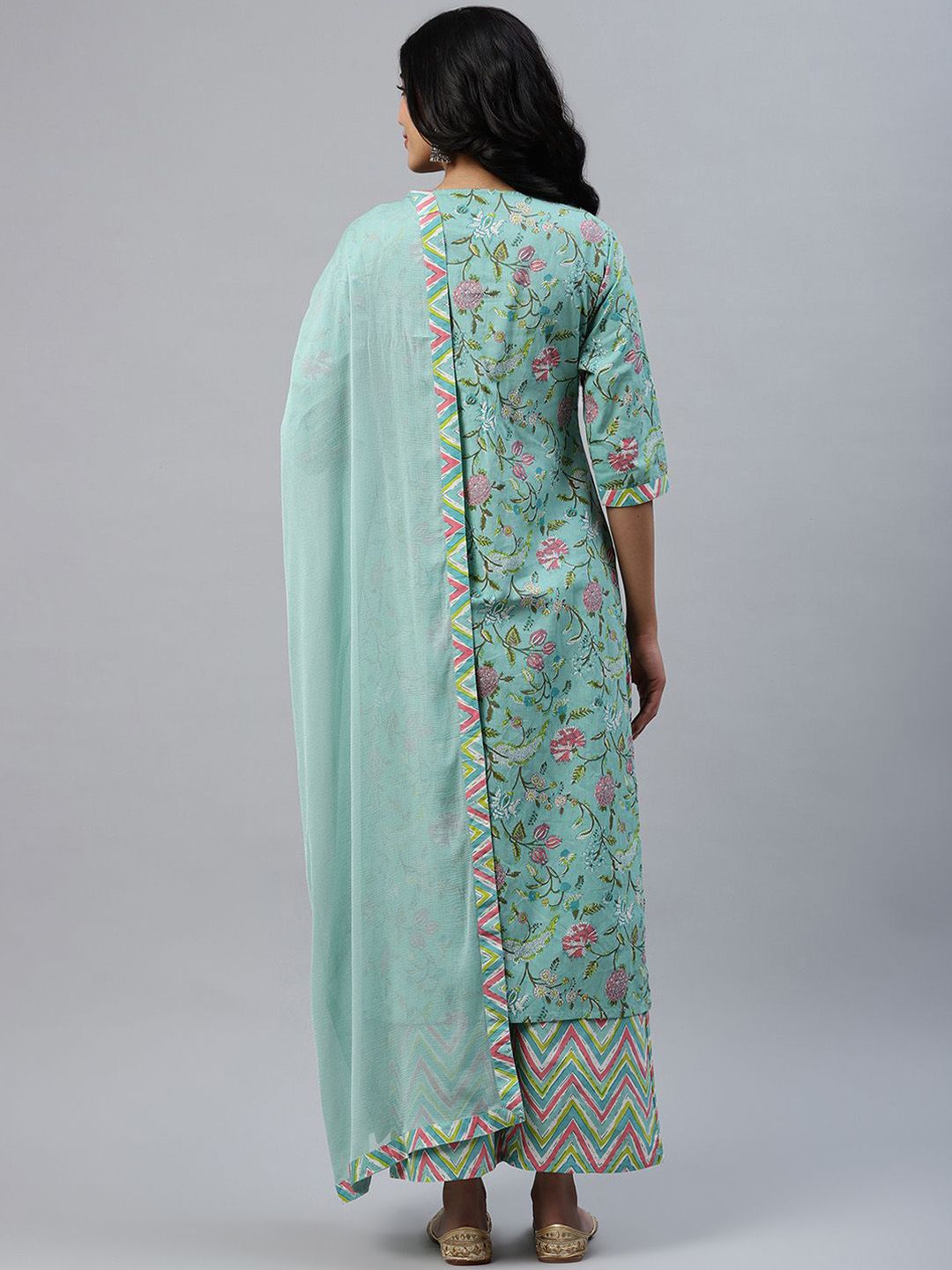 Libas Women Ethnic Motifs Printed Kurta with Palazzo & Dupatta