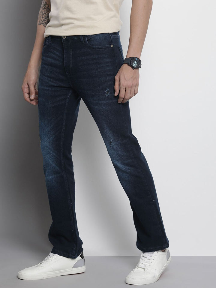 The Indian Garage Co Men Bootcut Light Fade Stretchable Jeans