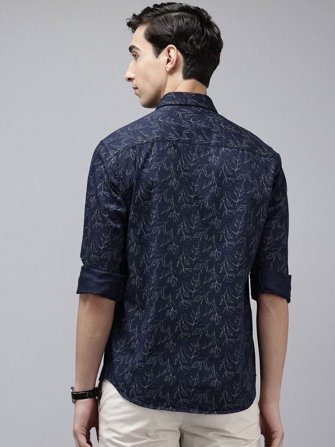 Park Avenue Slim Fit Floral Printed Pure Cotton Casual Shirt