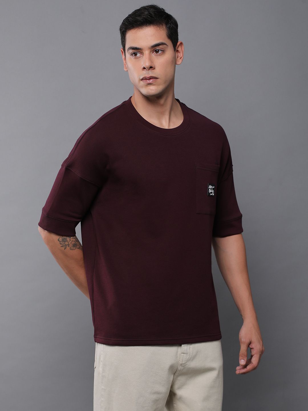 Difference of Opinion Men Oversized Drop Shoulder Ultra Soft Drapey Cotton T-Shirt