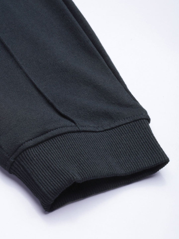The Indian Garage Co Men Navy Blue Solid Straight Fit Joggers