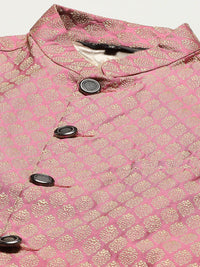 SOJANYA Men White Chikankari Pure Cotton Kurta with Churidar & Nehru Jacket