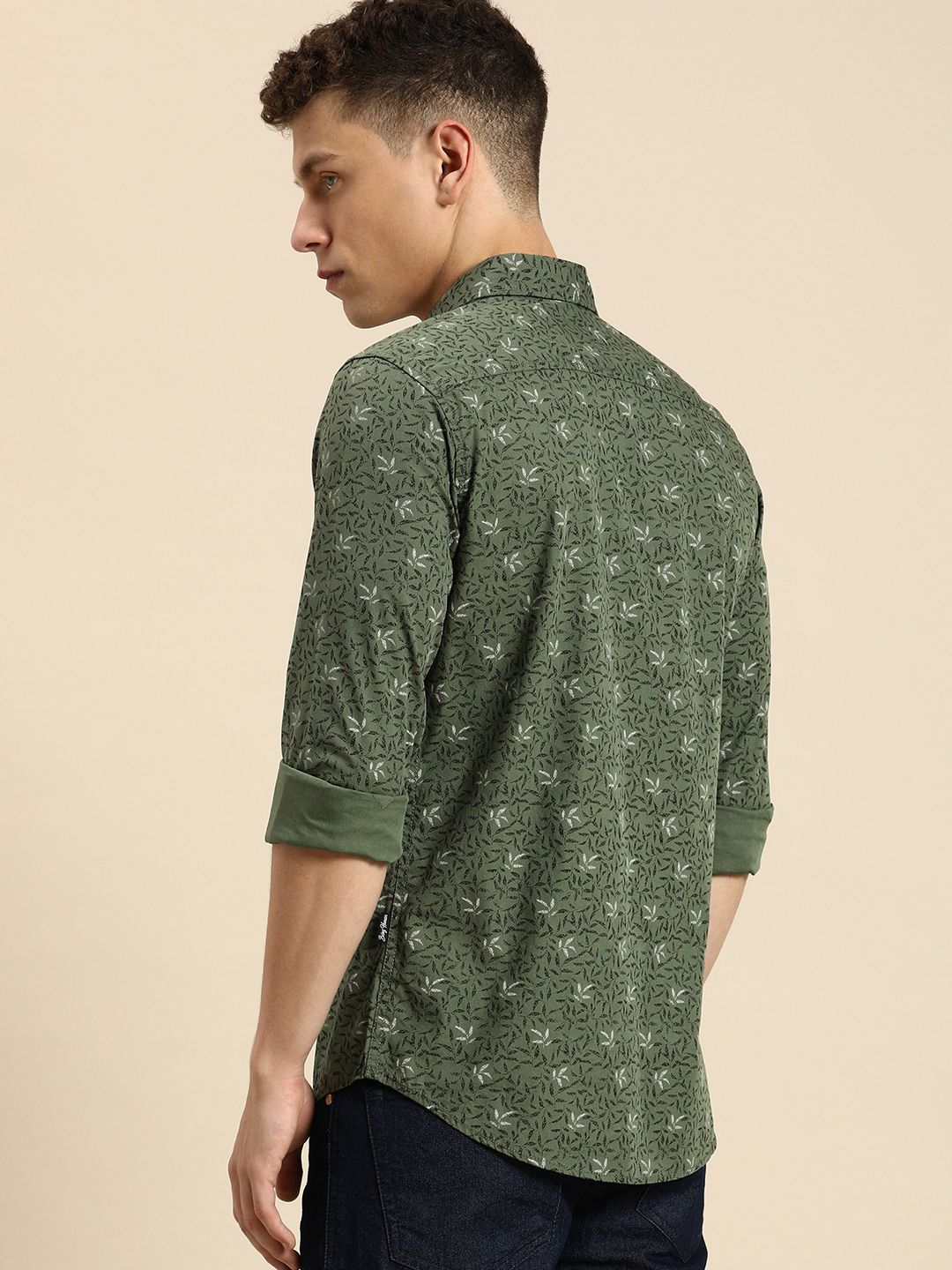 Being Human Pure Cotton Floral Printed Casual Shirt
