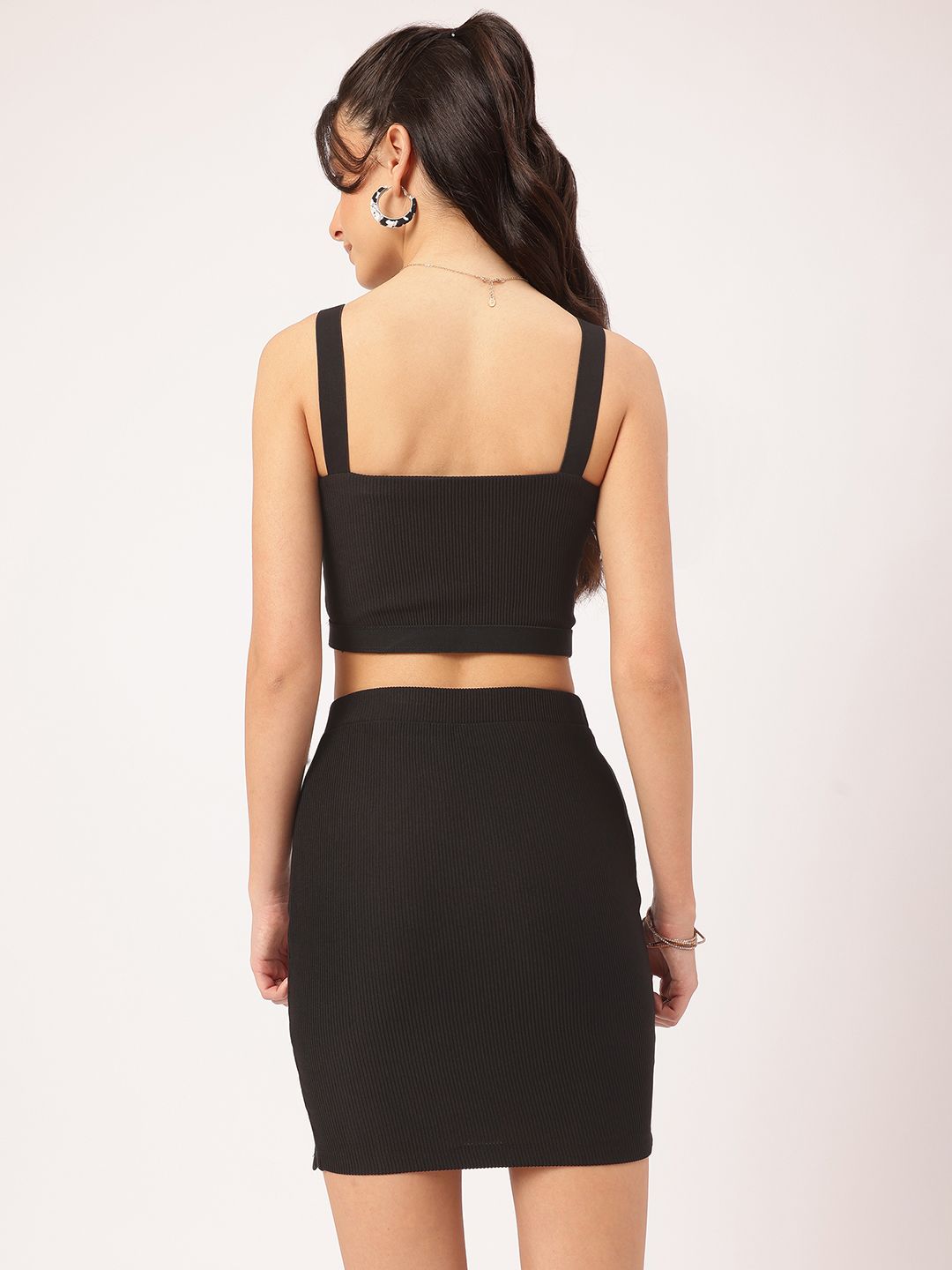 DressBerry Chic Rebellion Crop Top with Mini Skirt Co-Ords