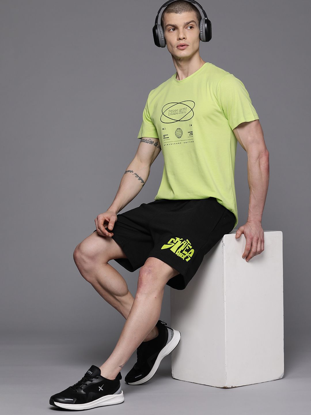 HRX by Hrithik Roshan Men Printed Detail Lifestyle Shorts