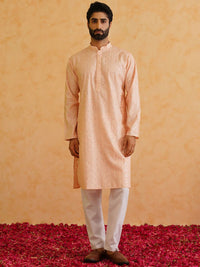 SOJANYA LUXE Motif Etnik Bersulam Kurta Sutera Kapas Labuci Dengan Piyama