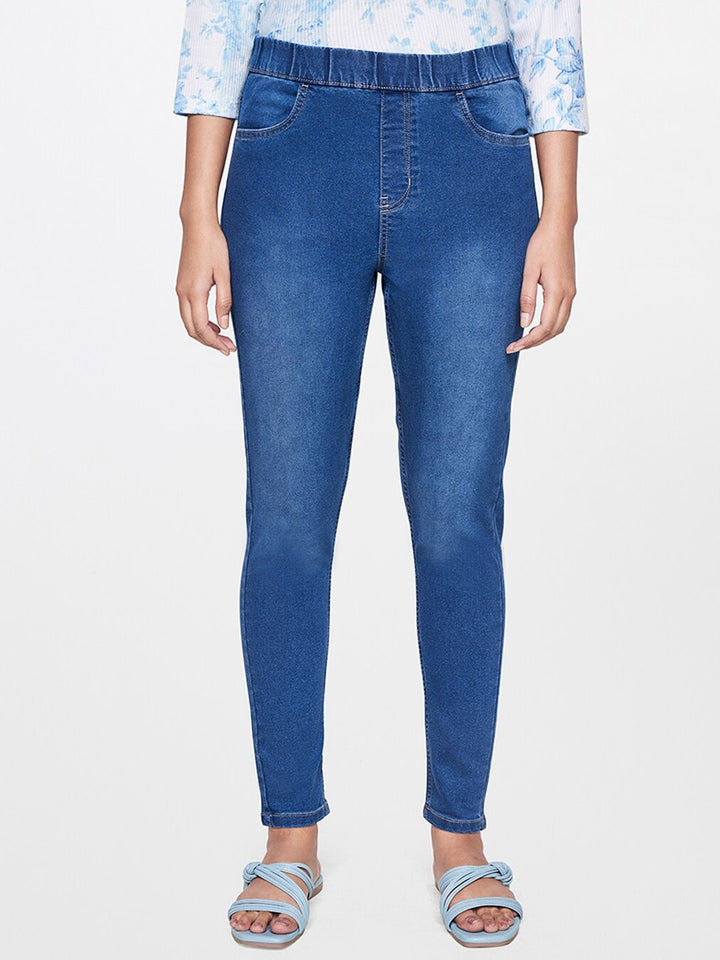 AND Women Mid-Rise Skinny Fit Jeggings
