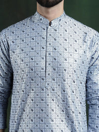 SOJANYA LUXE Floral Embroidered Regular Thread Work Kurta with Pyjamas