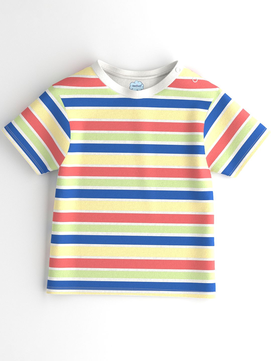 Nauti Nati Boys Pack of 2 Graphic Printed Cotton Antimicrobial T-shirts
