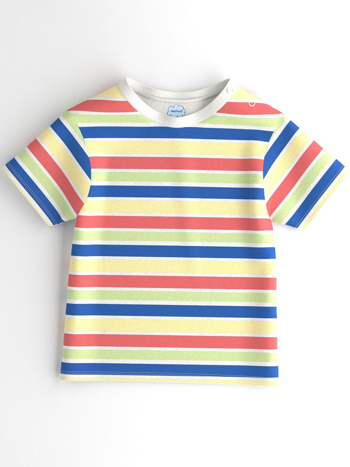 Nauti Nati Boys Pack of 2 Graphic Printed Cotton Antimicrobial T-shirts