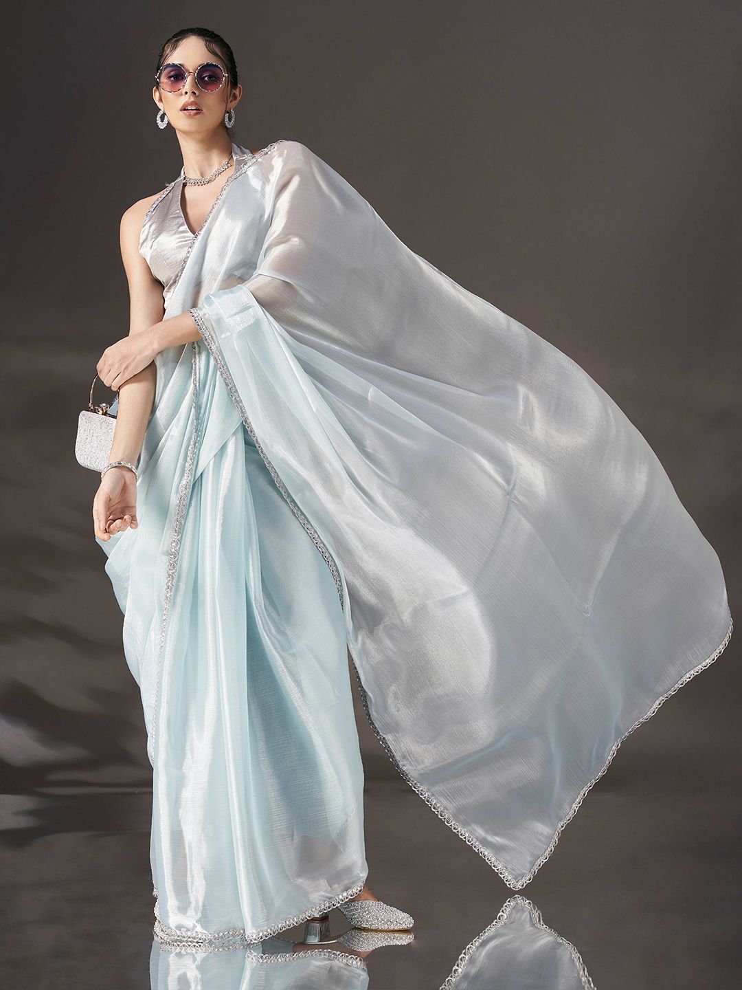 Tikhi Imli Sequinned Satin Saree