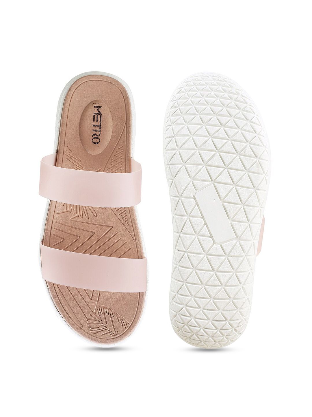 Metro Women Pink Open Toe Flats