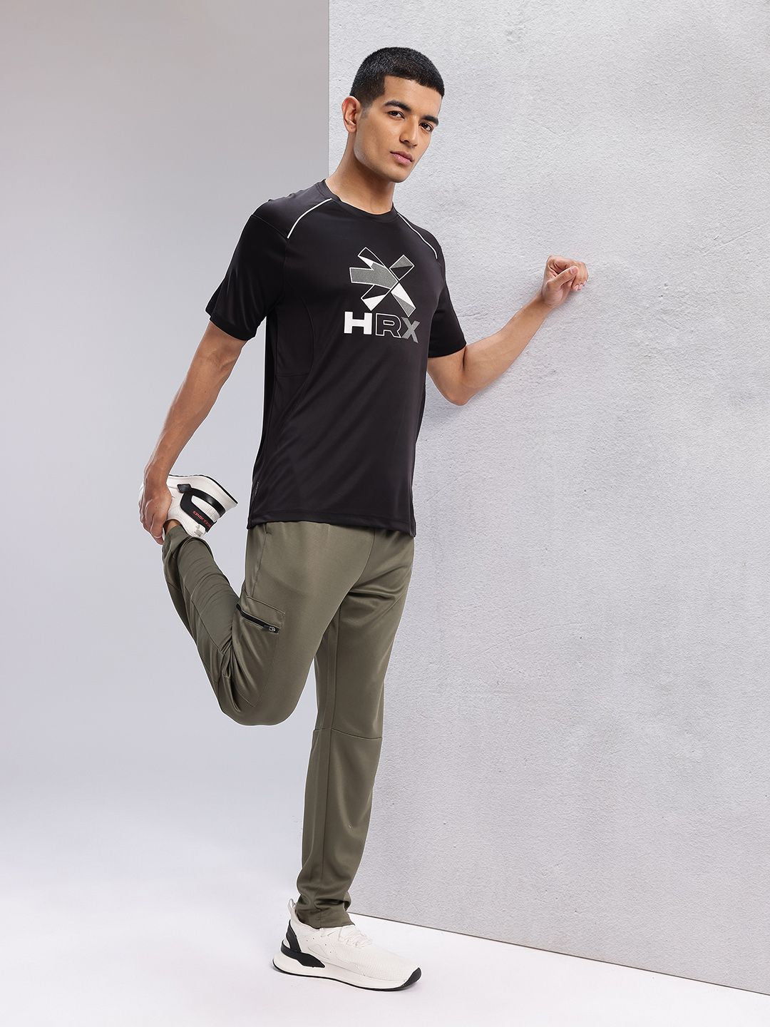 HRX by Hrithik Roshan Brand Logo Print Rapid-Dry Training T-shirt