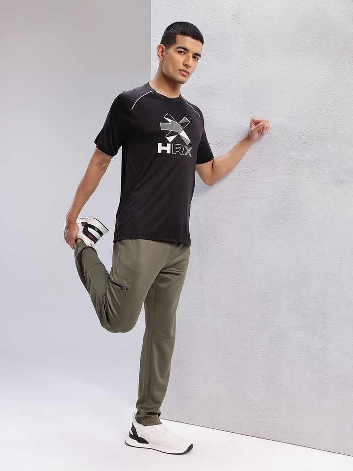 HRX by Hrithik Roshan Brand Logo Print Rapid-Dry Training T-shirt
