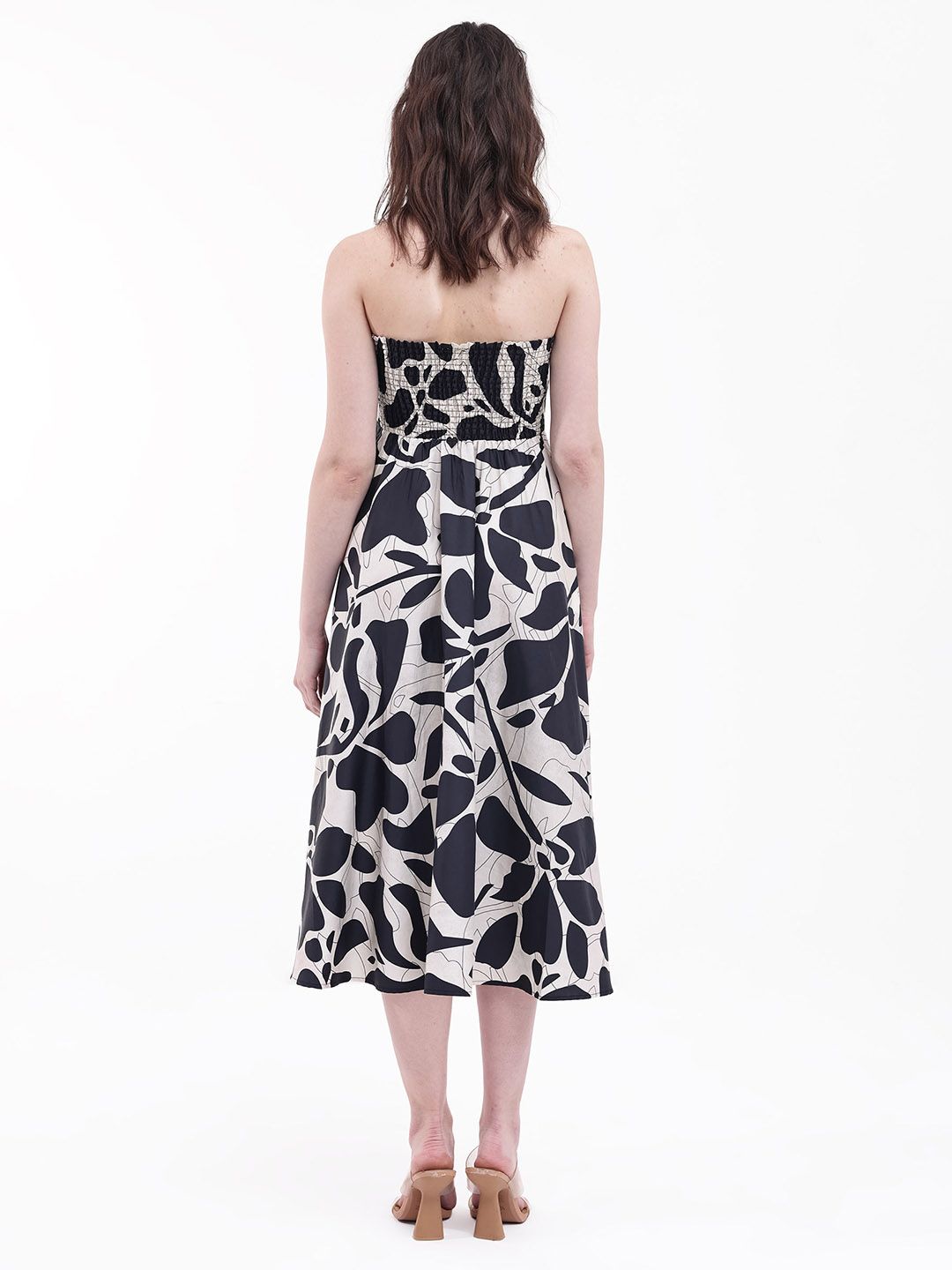 RAREISM Print A-Line Midi Dress