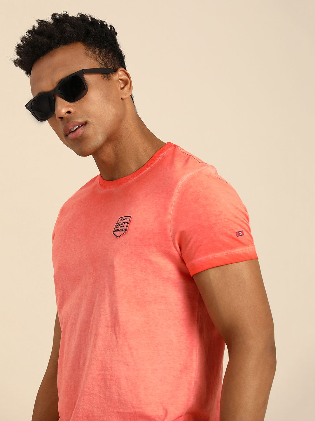 Being Human Pure Cotton Slim Fit T-shirt with Applique