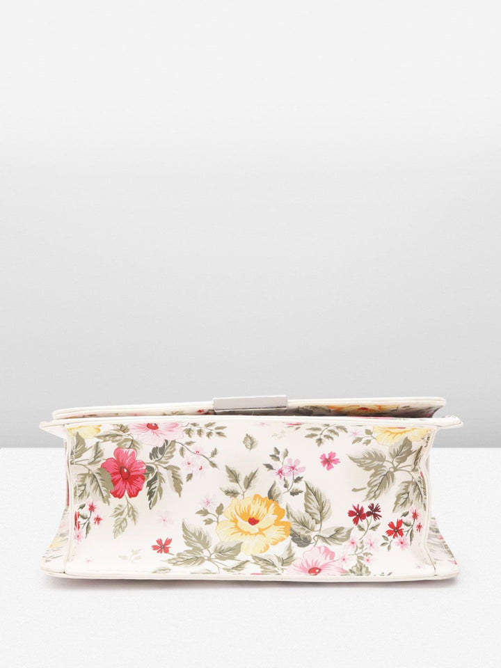 Lino Perros Floral Printed Structured Sling Bag