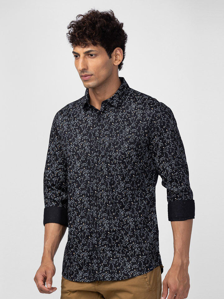 SPYKAR Men Classic Slim Fit Floral Printed Cotton Casual Shirt