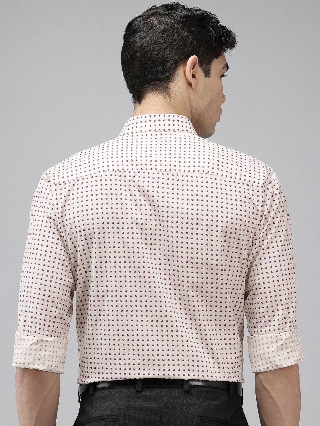 Park Avenue Pure Cotton Slim Fit Geometric Printed Formal Shirt