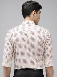 Park Avenue Pure Cotton Slim Fit Geometric Printed Formal Shirt
