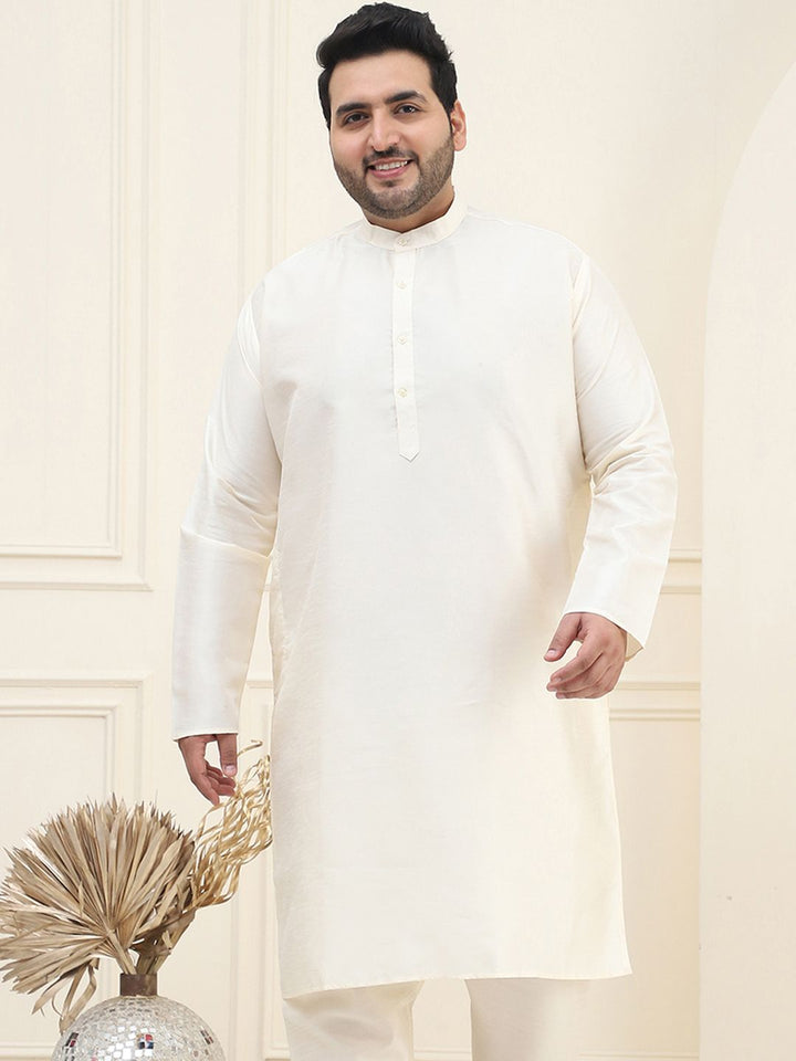 SOJANYA PLUS Size Men Off White Kurta