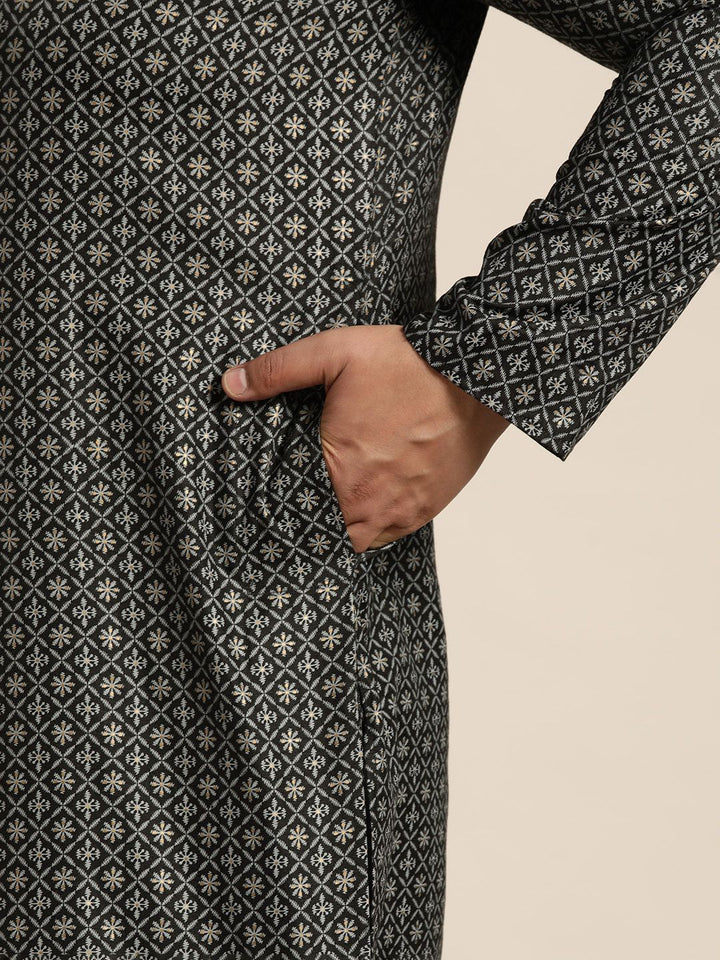 SOJANYA PLUS Men Plus Size Ethnic Motifs Printed Kurta