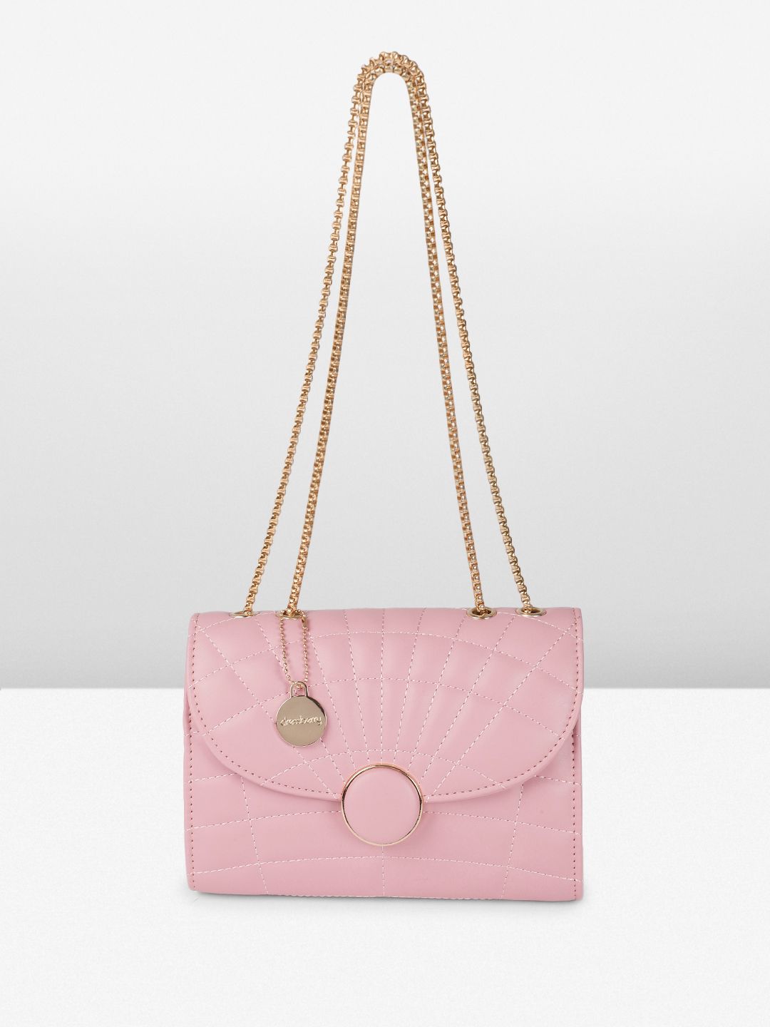 DressBerry Textured Structured Shoulder Bag With Quilted